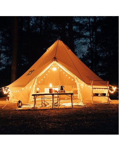 4-6 Person Outdoor Oxford Luxury Glamping Waterproof Camping Big Bell Tent Hiking Mongolian